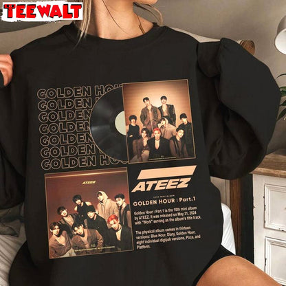 Limited Ateez World Tour Shirt , Golden Hour Part 1 Album Sweatshirt