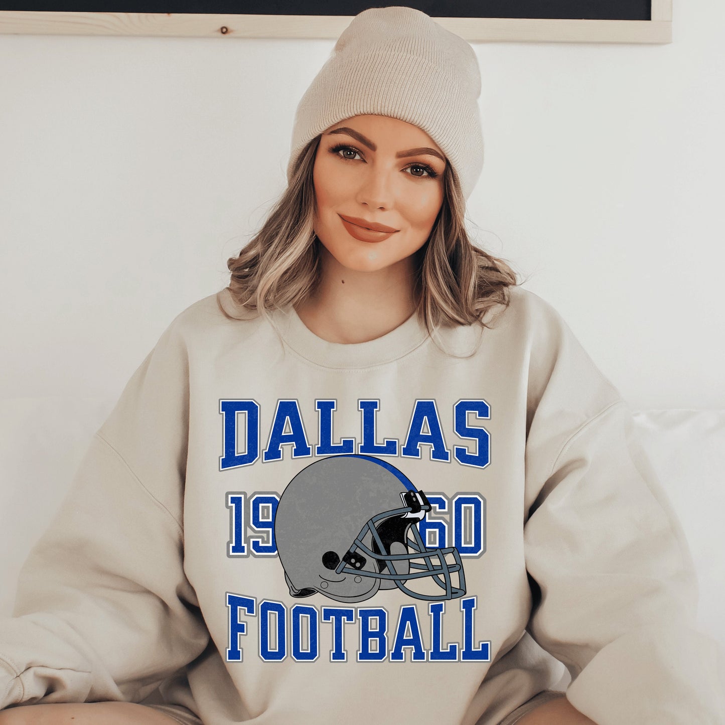 Vintage Dallas Football Sweatshirt - Cowboys Fan Crewneck Shirt