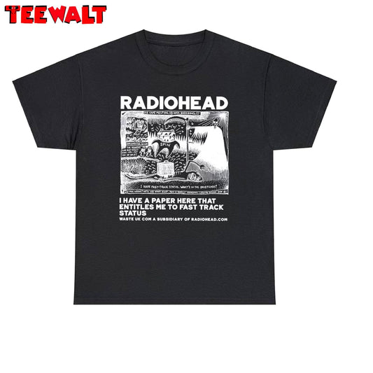 Must Have Radiohead Shirt, Radiohead Concert Tour Rock Music Band T Shirt