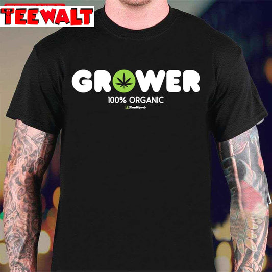 Grower Weed Marijuana Hemp Wizards 100 Organic Unisex T-Shirt