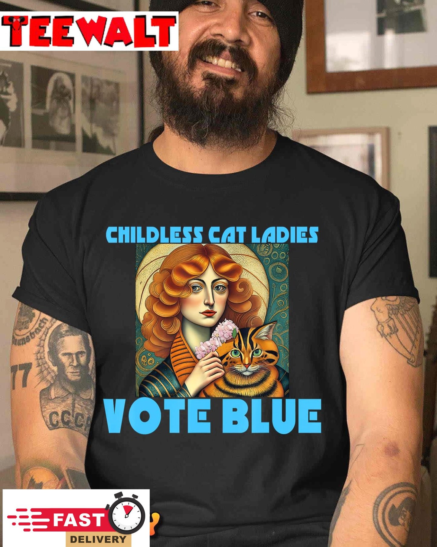 CHILDLESS CAT LADIES VOTE BLUE T-Shirt