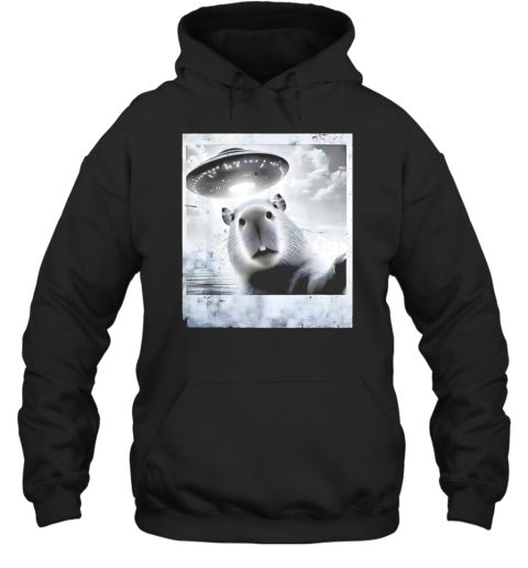 Capybara Selfie With Ufos Weird T-Shirt