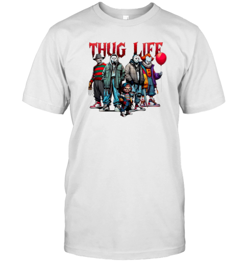 Halloween Horror Thug Life Movie Characters T-Shirt