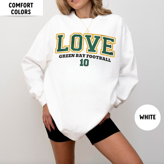 Vintage Style Green Bay Football Sweatshirt - Comfort Colors Packer Gear