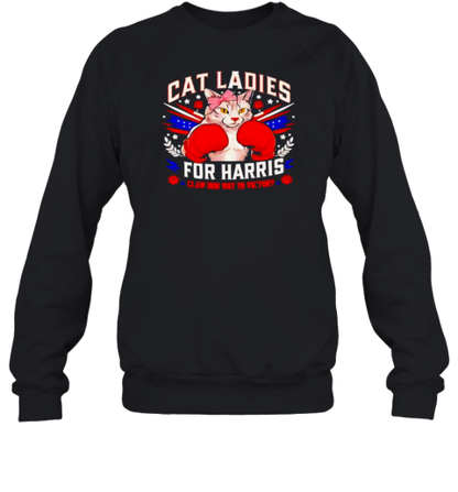 Cat Ladies For Harris Claw Our Way To Victory T-Shirt