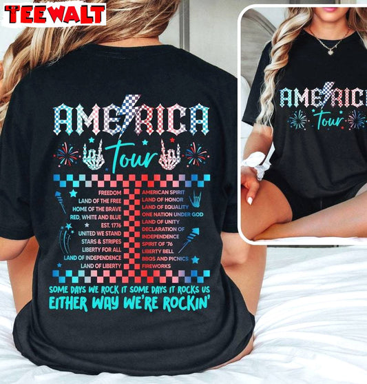 Trendy America Tour Shirt, Some Days We Rock It Some Days It Rock Us Sweater