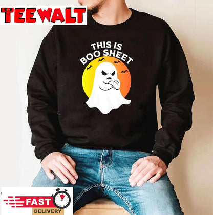 This Is Boo Sheet Ghost Retro Halloween Costume T-Shirt