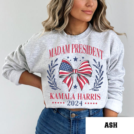 Kamala Harris 2024 Sweatshirt - Retro Boho Aesthetic Election Shirt