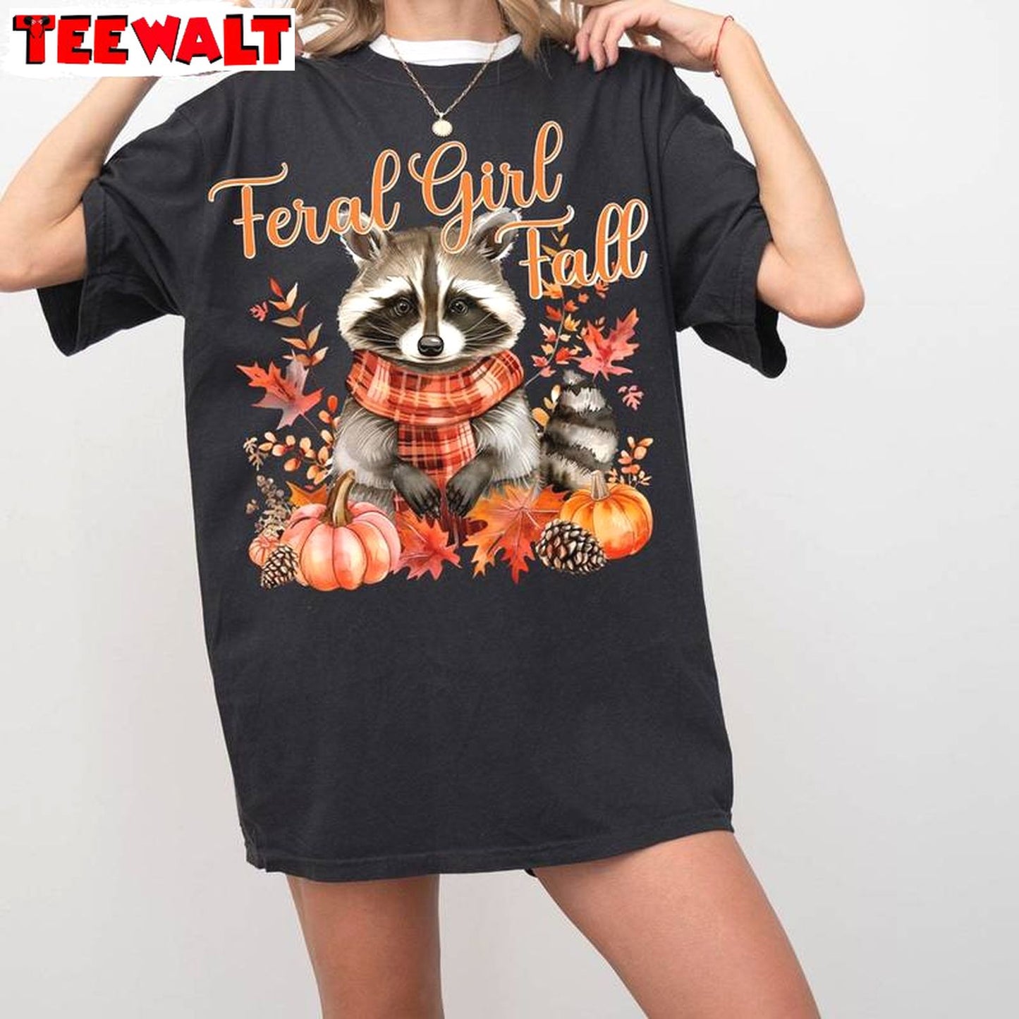 Funny Feral Girl Fall Unisex Hoodie, Trendy Feral Girl Autumn