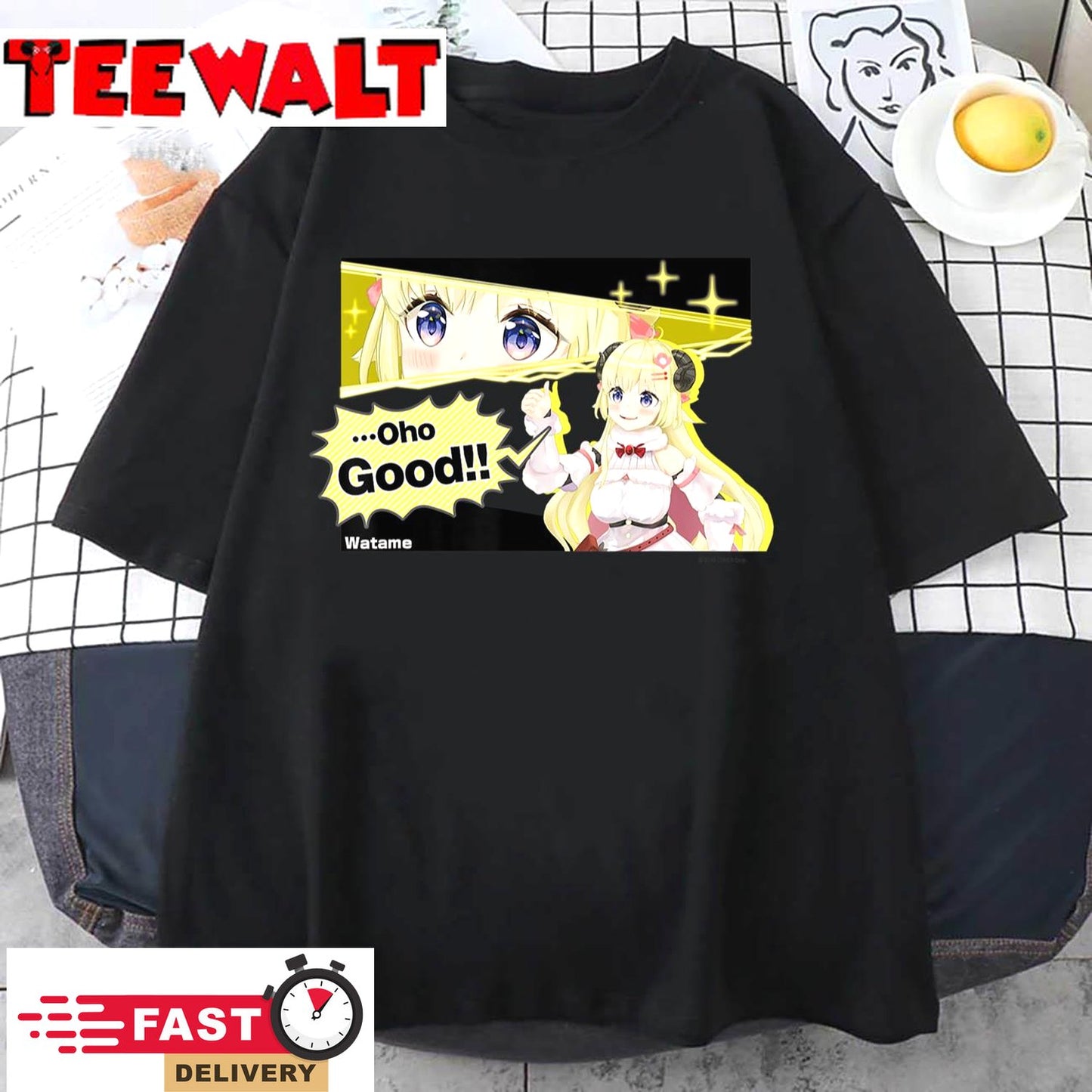 Tsunomaki Watame hologra Famous Scene T-Shirt 41206