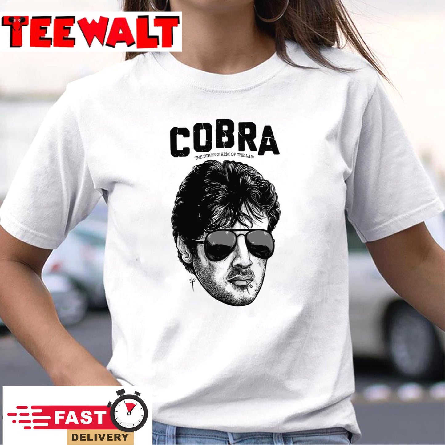 Sylvester Stallone Cobra Wearing Glasses Design Unisex T-shirt