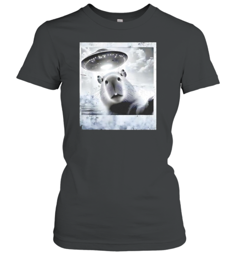 Capybara Selfie With Ufos Weird T-Shirt