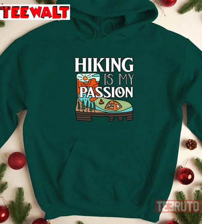 Boot Art Hiking Is My Passion Camping Unisex Hoodie