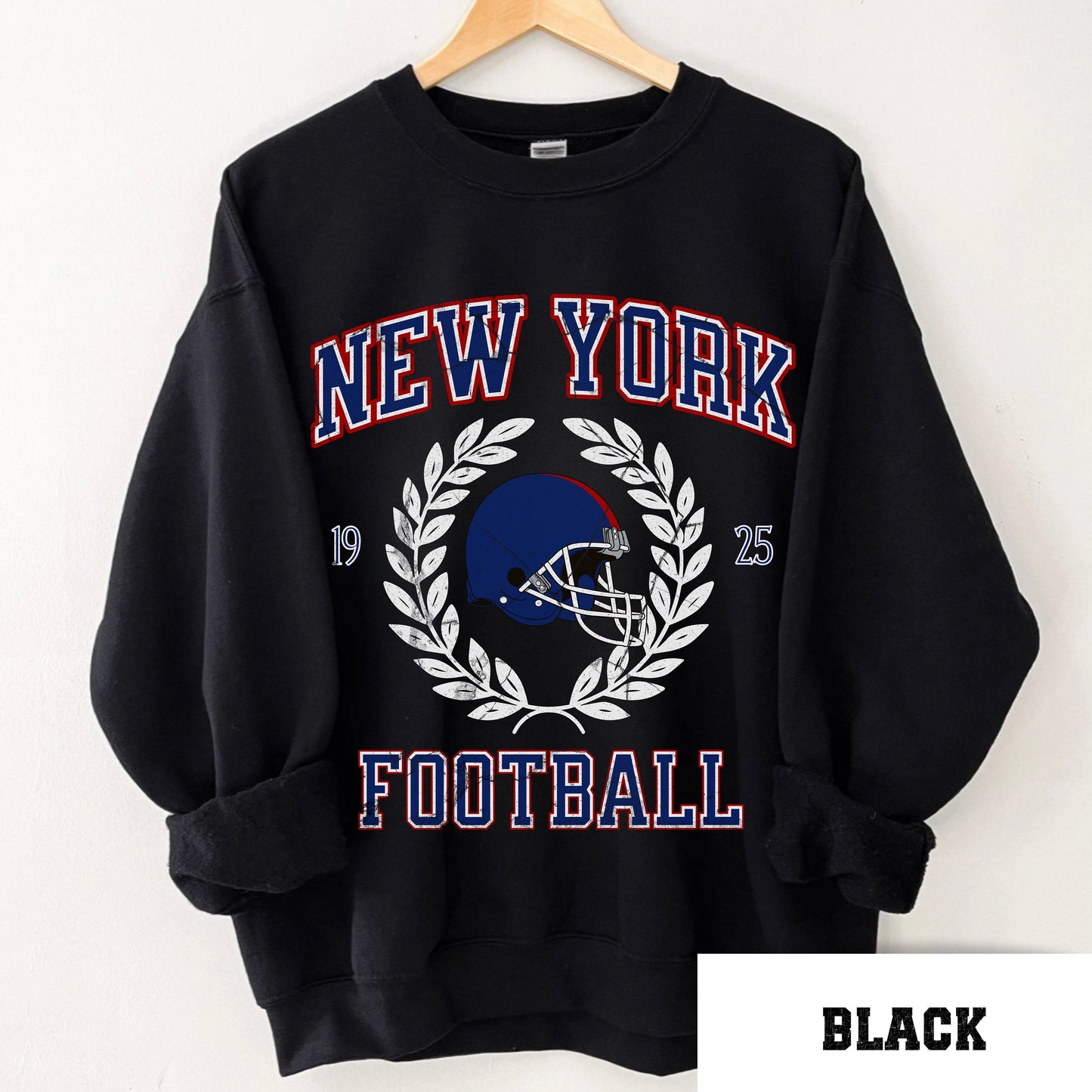 New York Football Crewneck Sweatshirt - Vintage Ny Giants Fan Gift