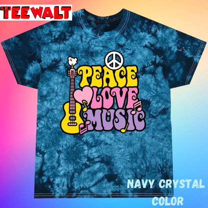 Peace Love Music Unisex Tie Dye Tee