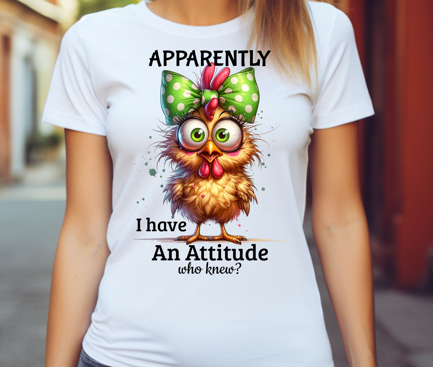 Apparently I Have Attitude Funny Chicken Farm Bird T-Shirt