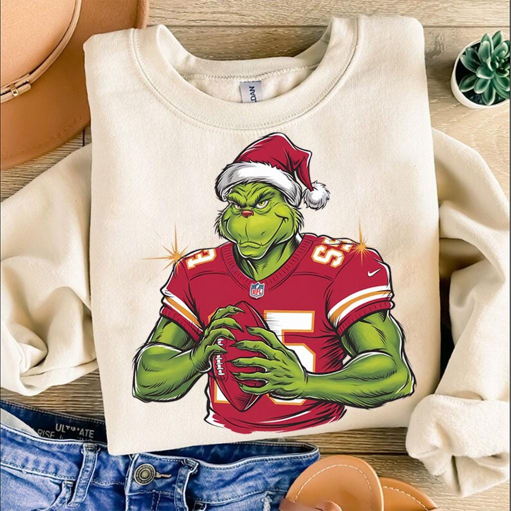 Chiefs Grinch Coquette Bow Christmas Merry Grinchmas