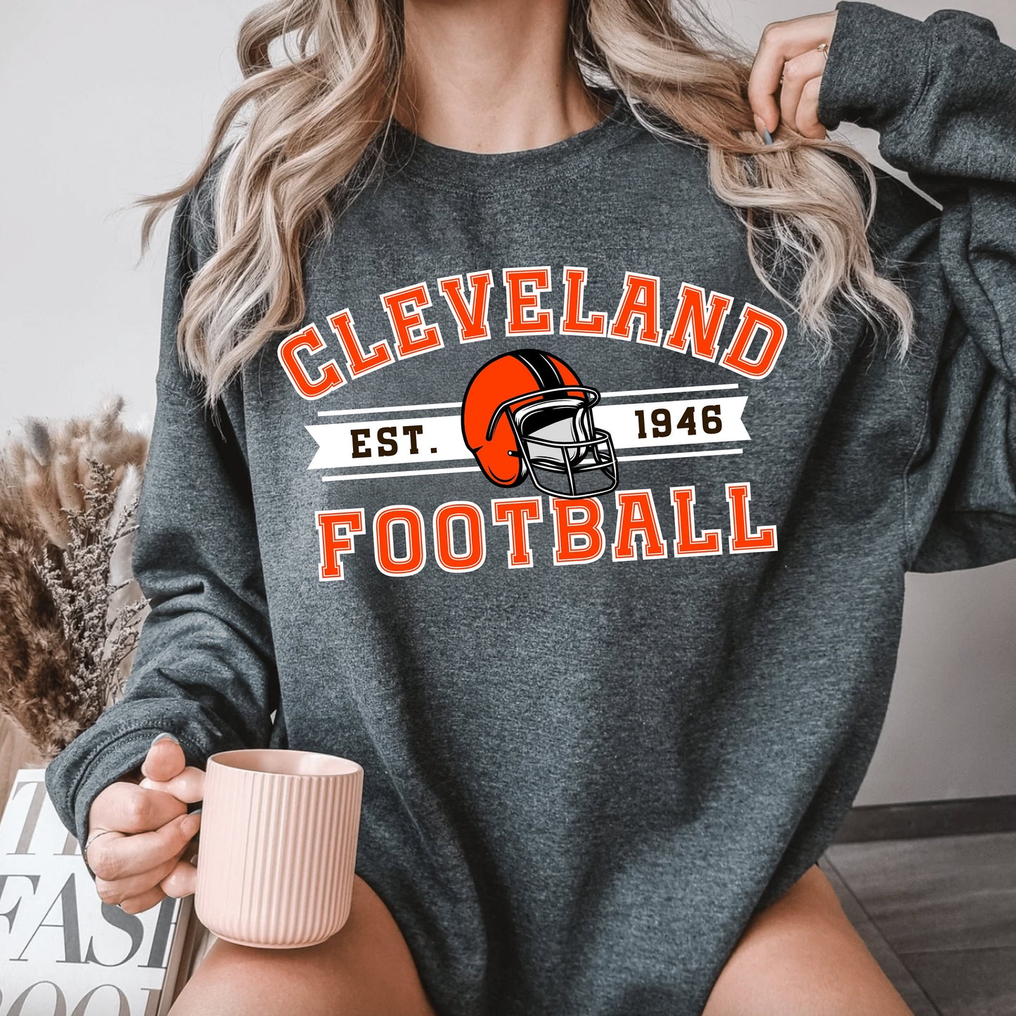 Cleveland Football Sweatshirt - Cleveland Fan Crewneck Sports Apparel