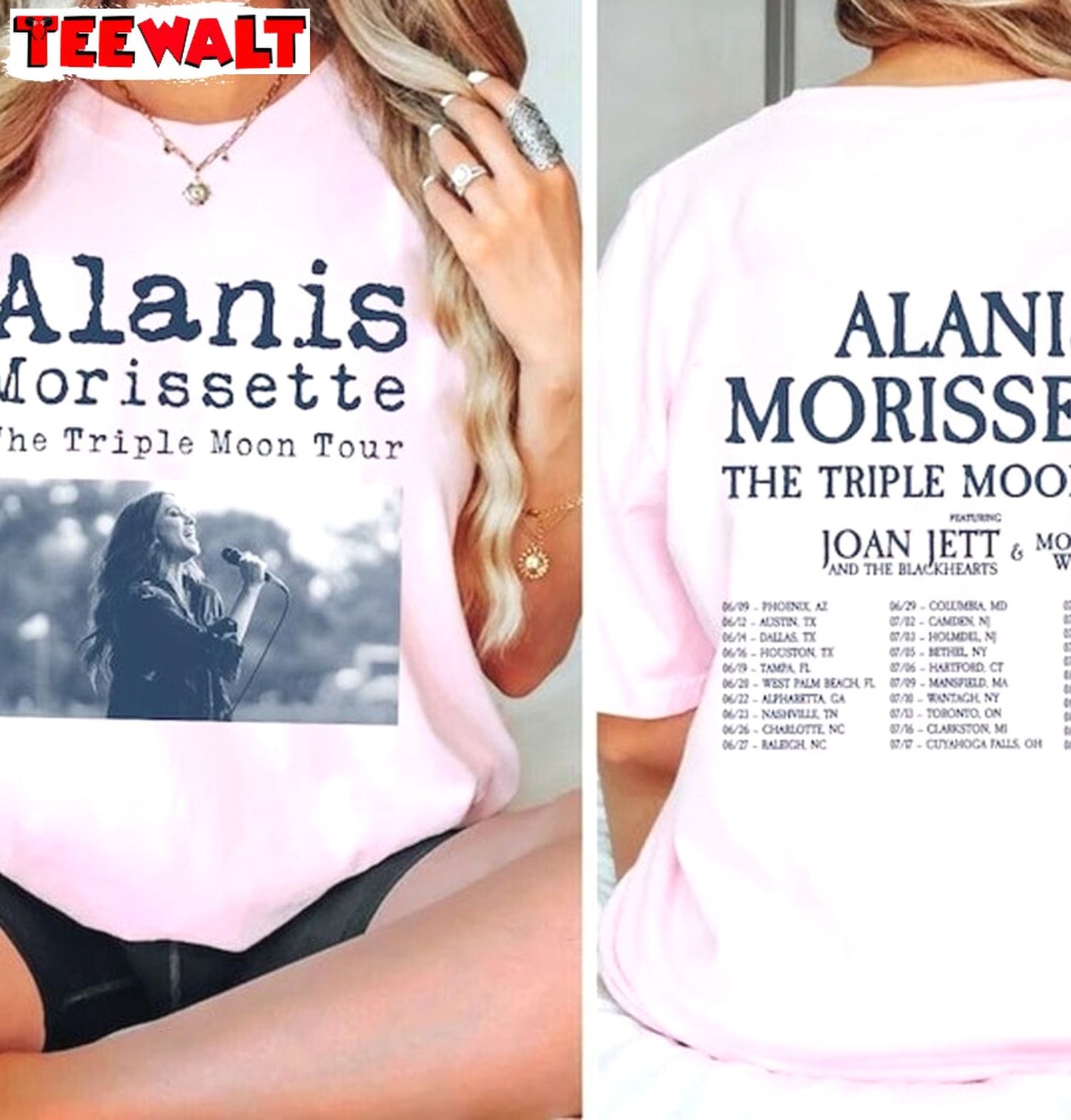 New Rare Alanis Morissette Shirt, The Triple Moon Tour 2024 T Shirt Long Sleeve