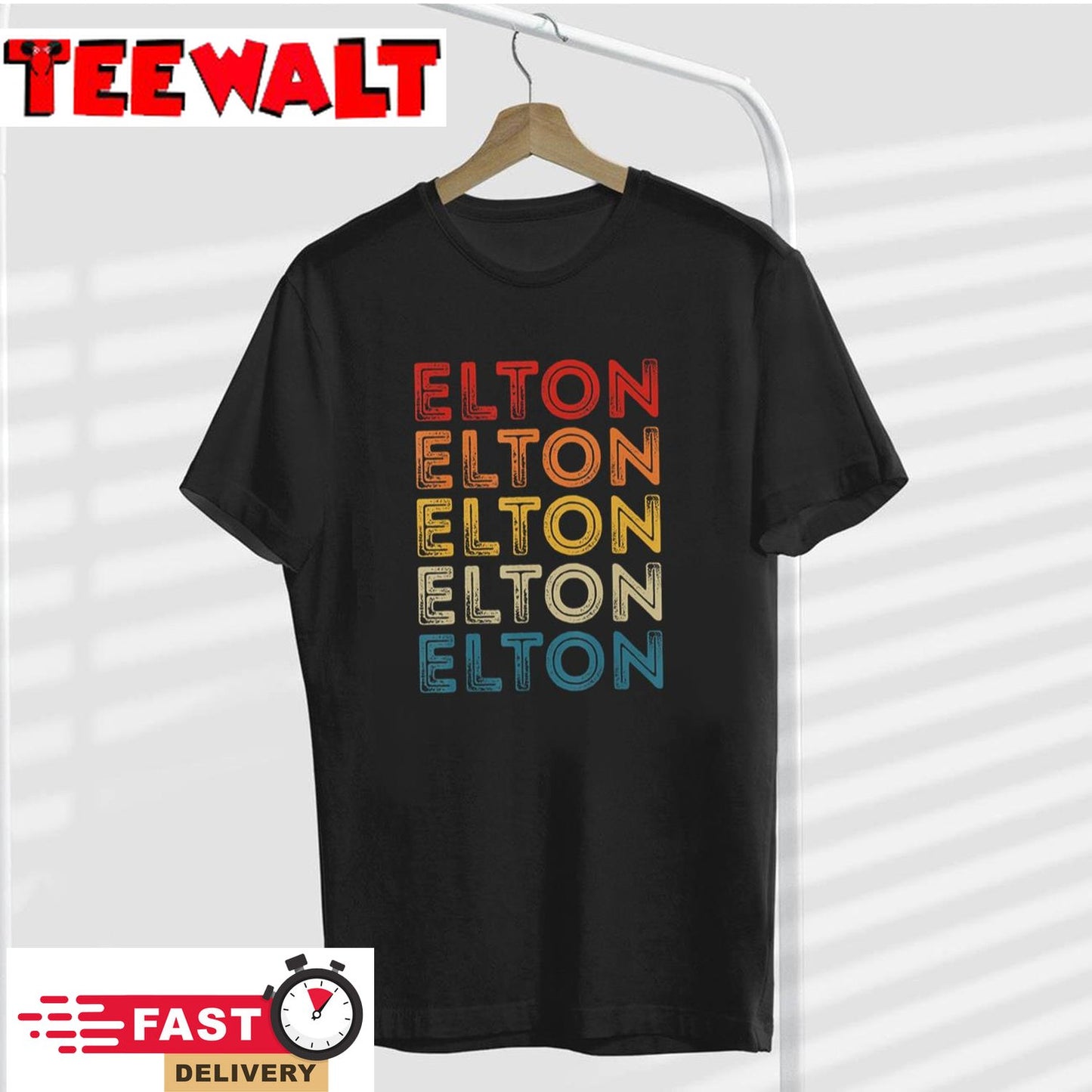 Vintage Elton retro personalized gift design name T-Shirt