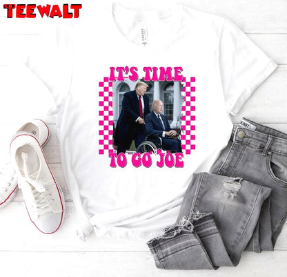 It's Time To Go Joe Cool Design Shirt, Funny Anti Biden Long Sleeve Tee Tops