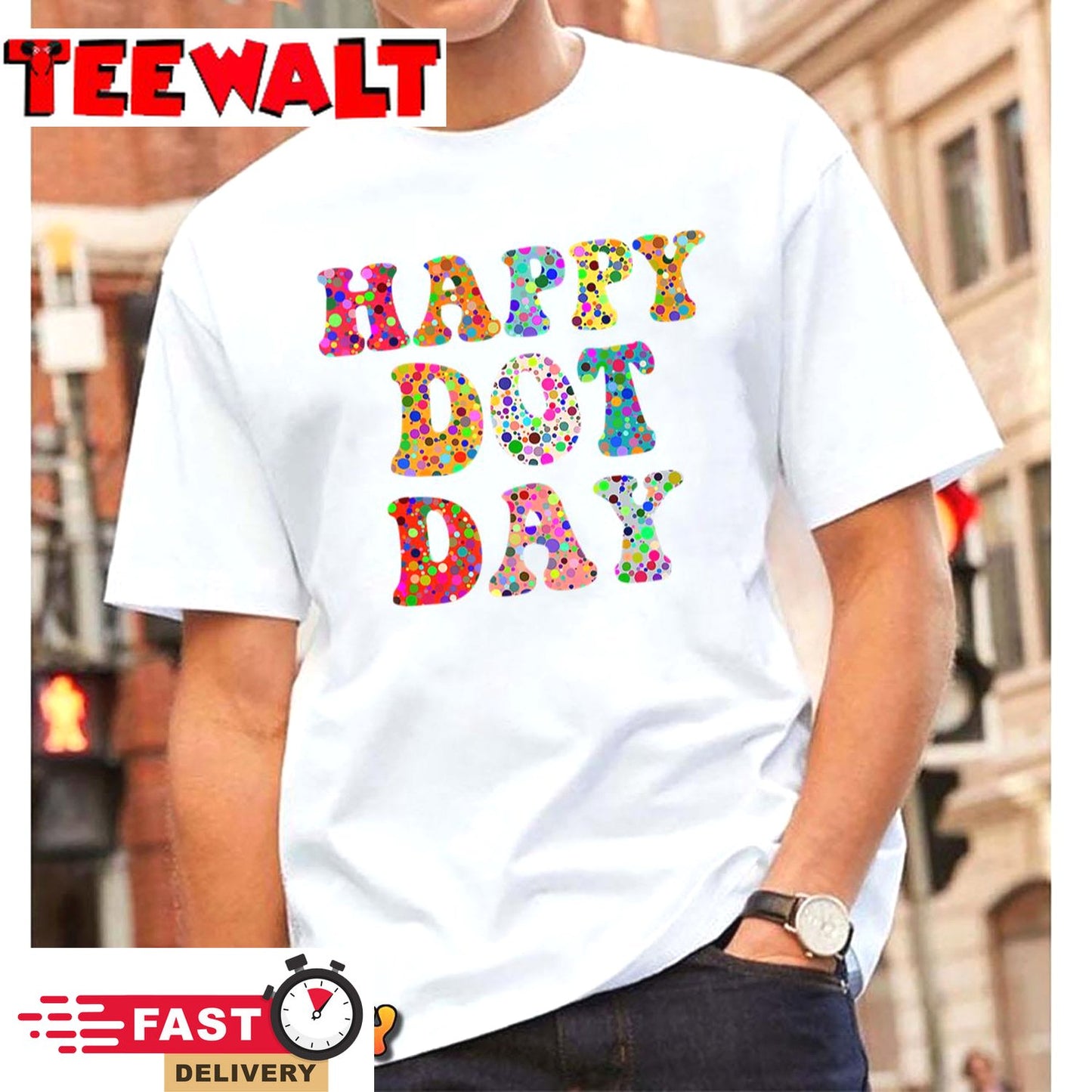 Happy Dot Day International Dot Day Colorful Dot Retro Unisex T-Shirt