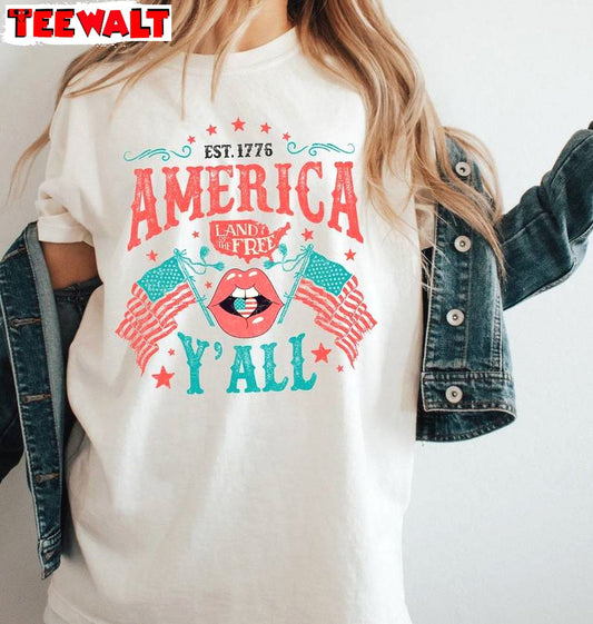 Girls America Inspirational Unisex Hoodie, Trendy America Y'all