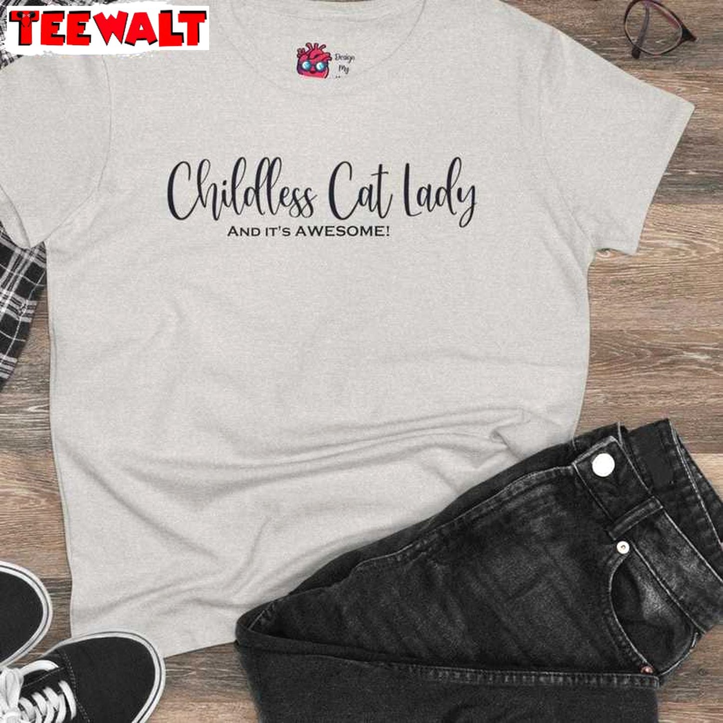 Awesome Childless Cat Lady Shirt, Women Rights Tee Tops T-shirt