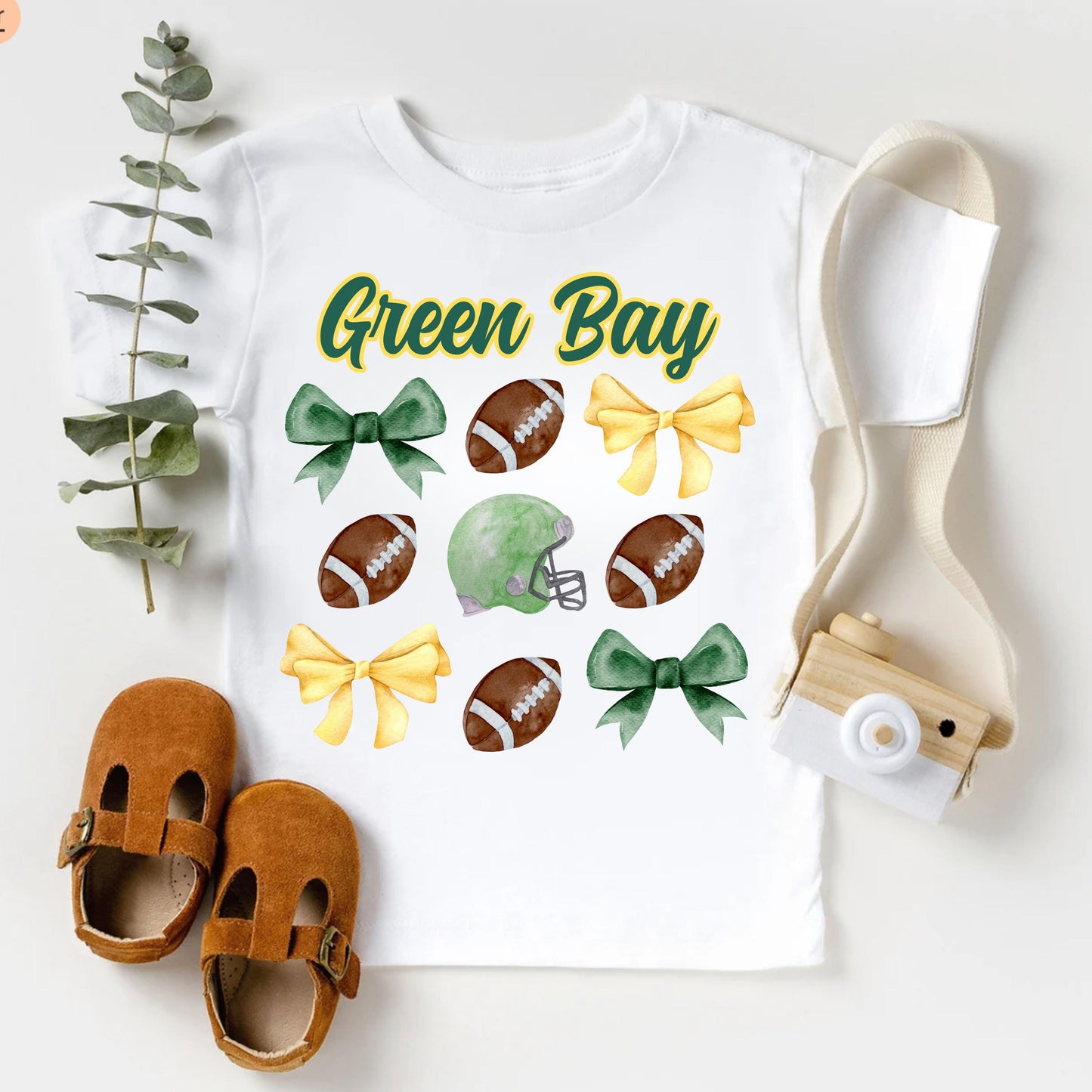 Green Bay Football Toddler Shirt, Vintage Game Day Apparel For Kids