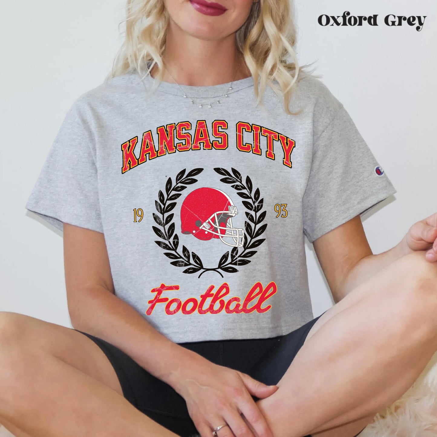 Kansas City Football Retro Crop Top - Vintage Game Day Outfit, Mahomes