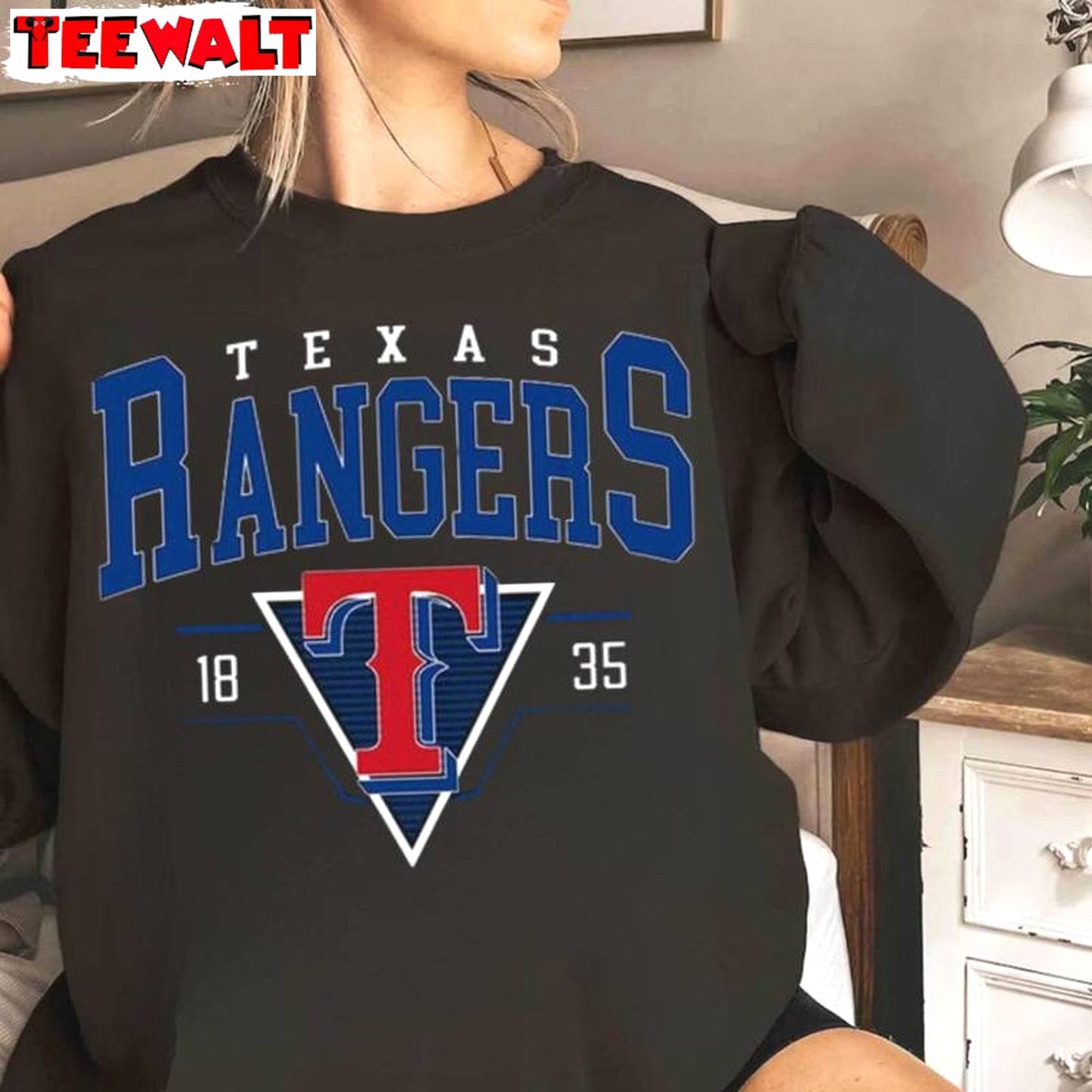 Texas Rangers Comfort Shirt, Vintage Mlb 90s Short Sleeve Crewneck