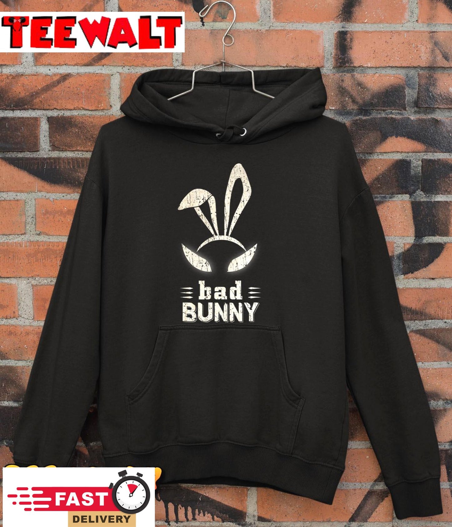 Vintage Bunny Bad Rabbit Happy Easter Lover Distressed Gift T-Shirt