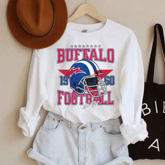 Buffalo Bill Football Sweatshirt - Vintage Josh Allen & Stefon Diggs