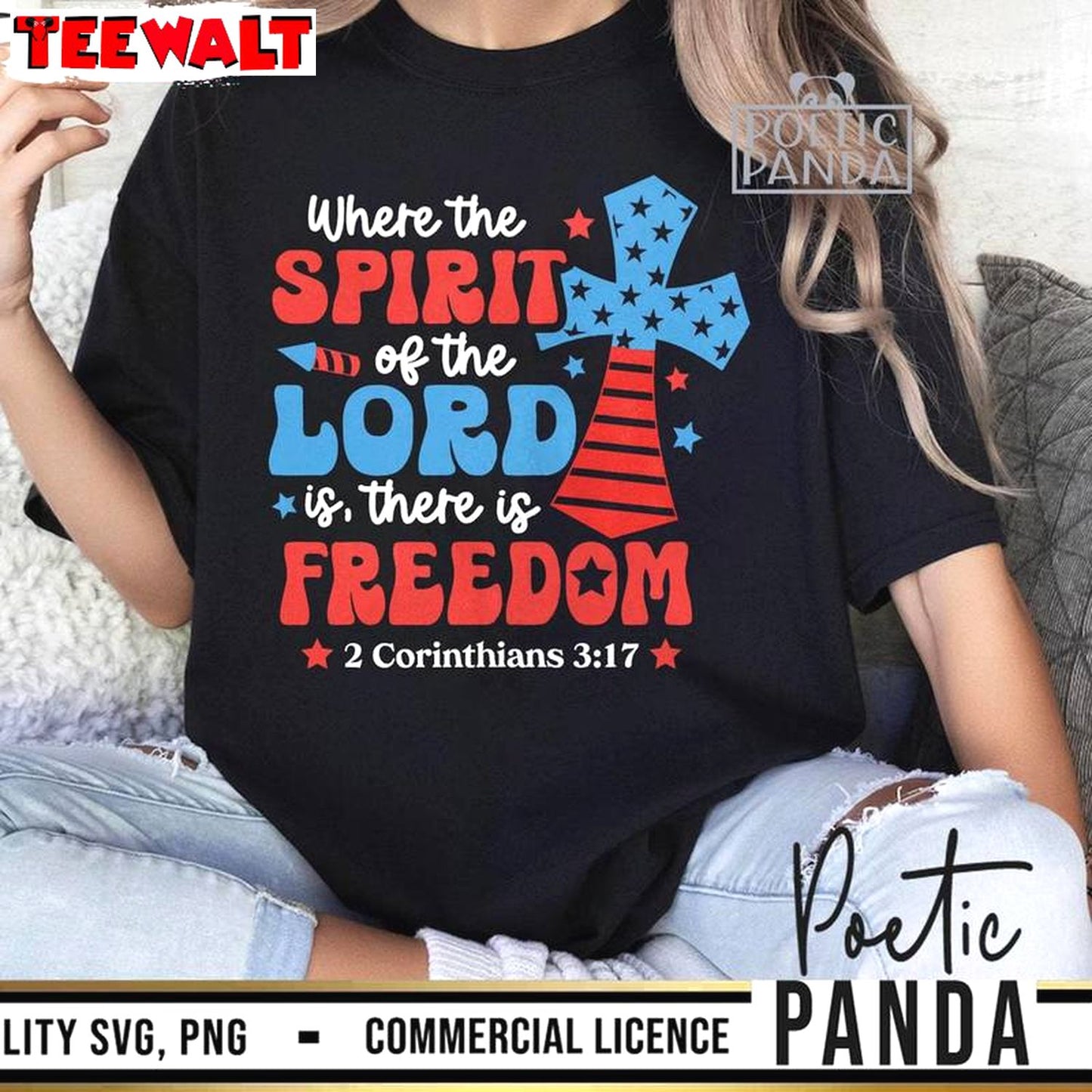 Christian 4th Of July Sweatshirt , Groovy Where The Spirit Of The Lord Is There Is Freedom Shirt Sweater