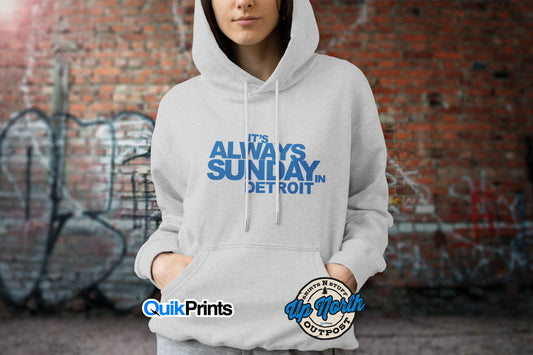 Its Always Sunday In Detroit Football Premium Hoodie