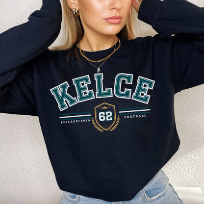 Jason Kelce Vintage Philadelphia Football Sweatshirt, Classic Crewneck