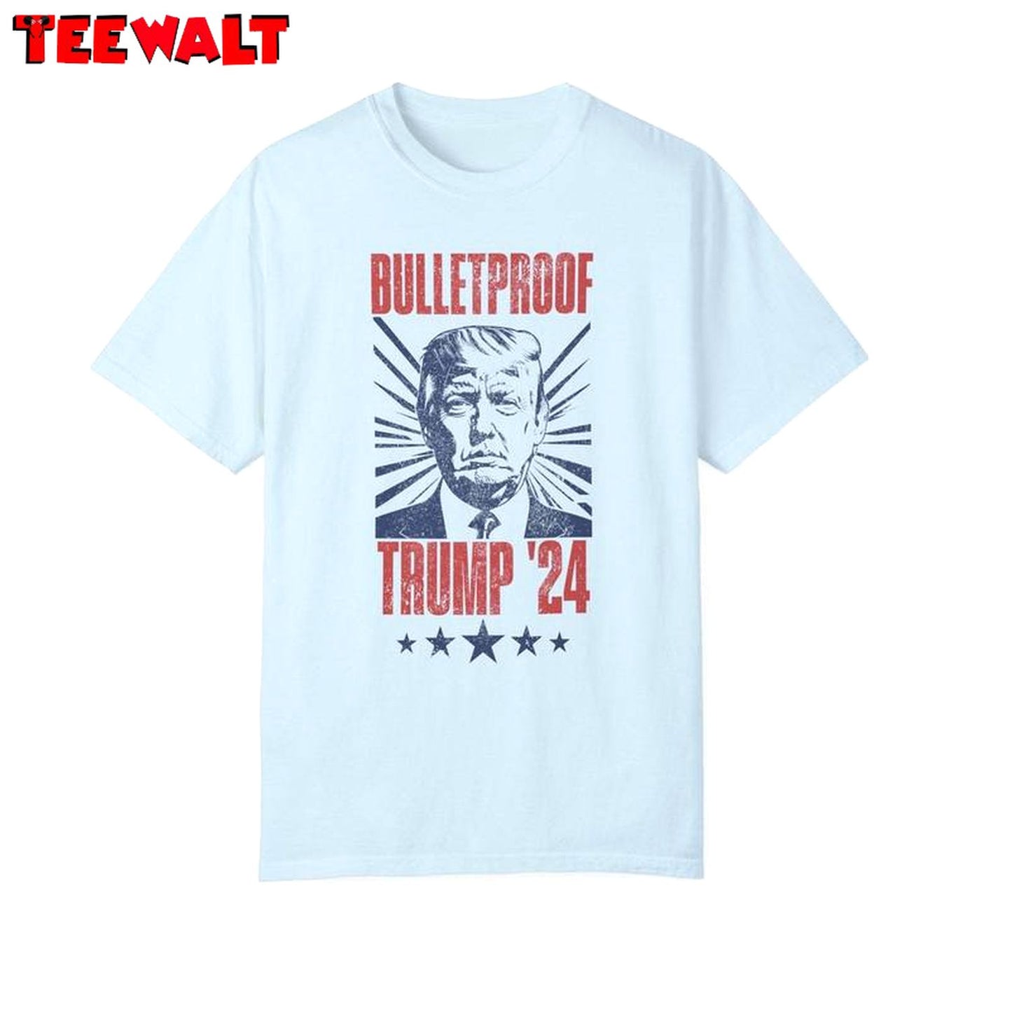 Comfort Election 2024 Short Sleeve , New Rare Trump Bulletproof Shirt Sweater