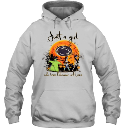 Just A Girl Who Love Halloween And Penn State Nittany Lions Football T-Shirt