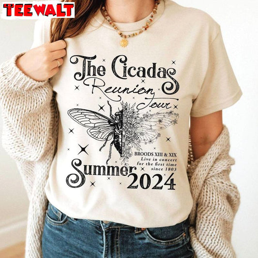 Cicada Shirt 2024 Concert Shirt, Funny Cicada Tee Summer Unisex Hoodie Short Sleeve