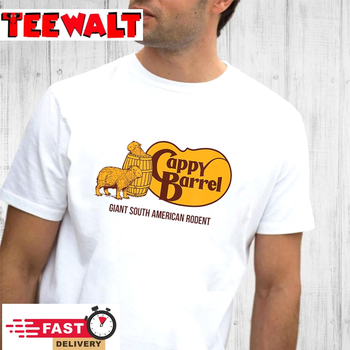 Cappy Barrel capybara country store logo T-Shirt