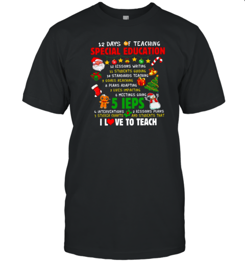 12 Days Of Teaching Special Education Teacher T-Shirt