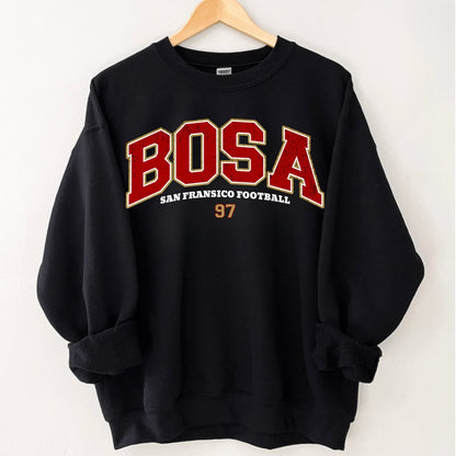 Nick Bosa Vintage San Francisco Football Sweatshirt Crewneck Hoodie