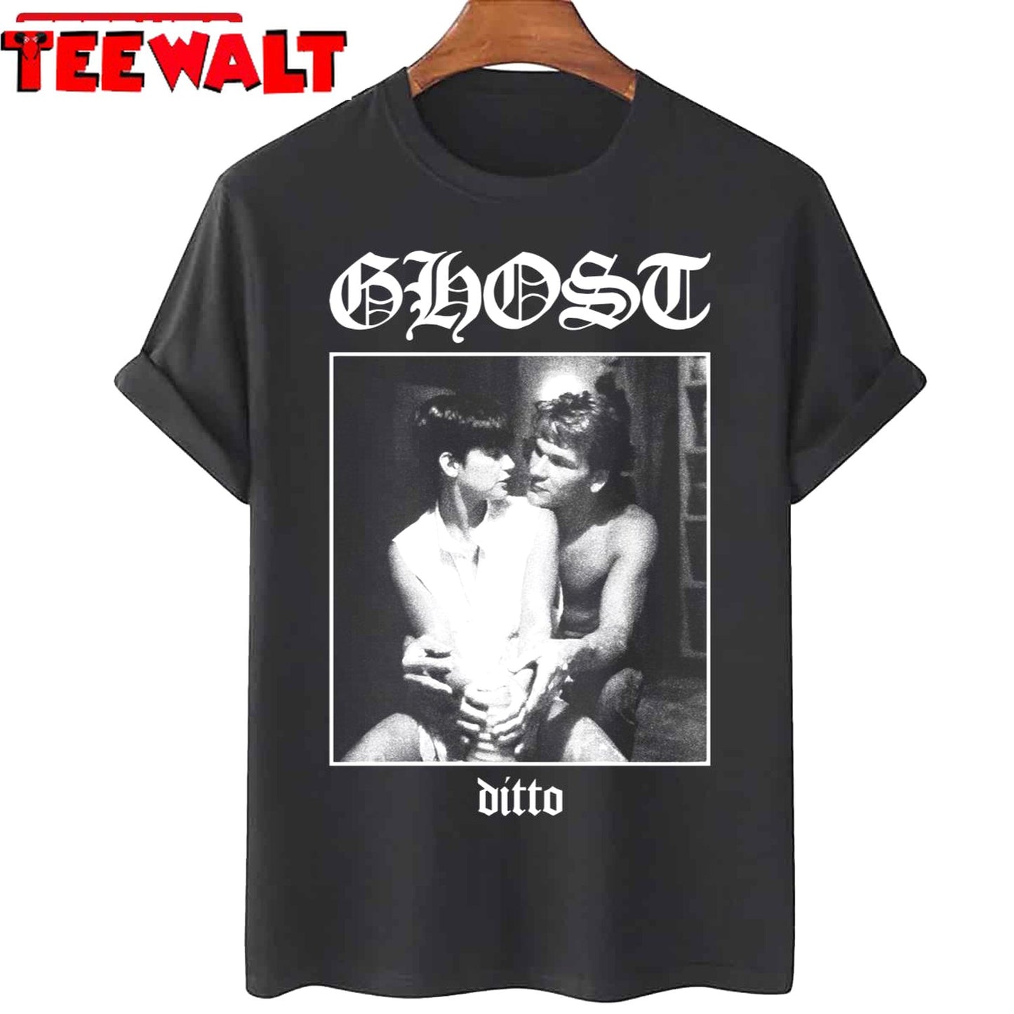 Ghost Ditto Patrick Swayze Black Metal Parody Unisex T-Shirt SYVBH5VK