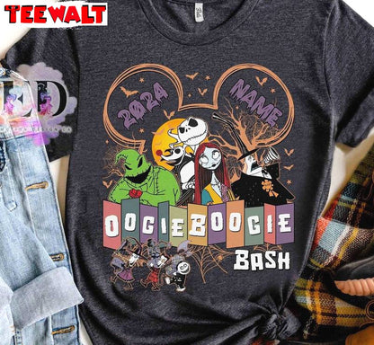 Cool Design Oogie Boogie Shirt, The Nightmare Before Christmas Crewneck Tee Tops