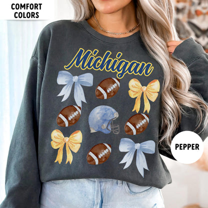 Comfort Colors Michigan Football Sweatshirt - College Game Day Shirt