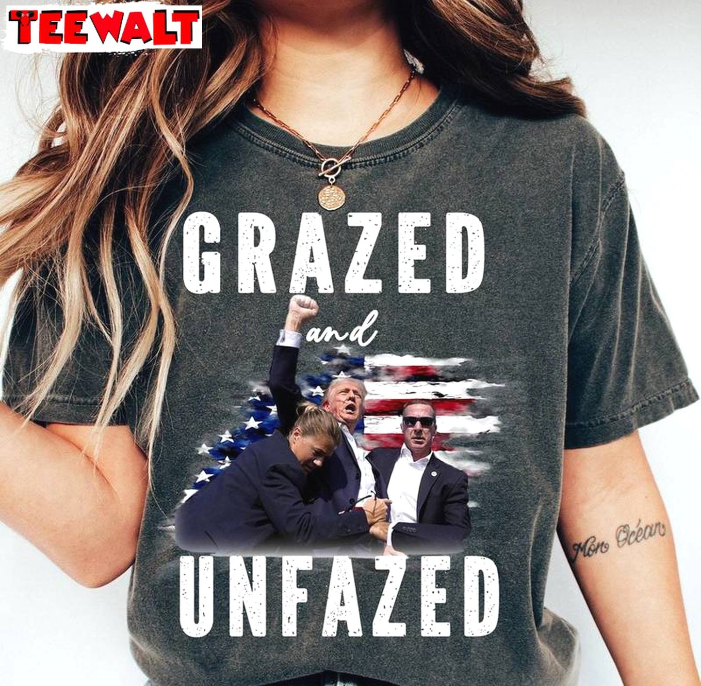 Glazed And Unfazed Limited Shirt, Trump Supporter Modern Crewneck Tee Tops