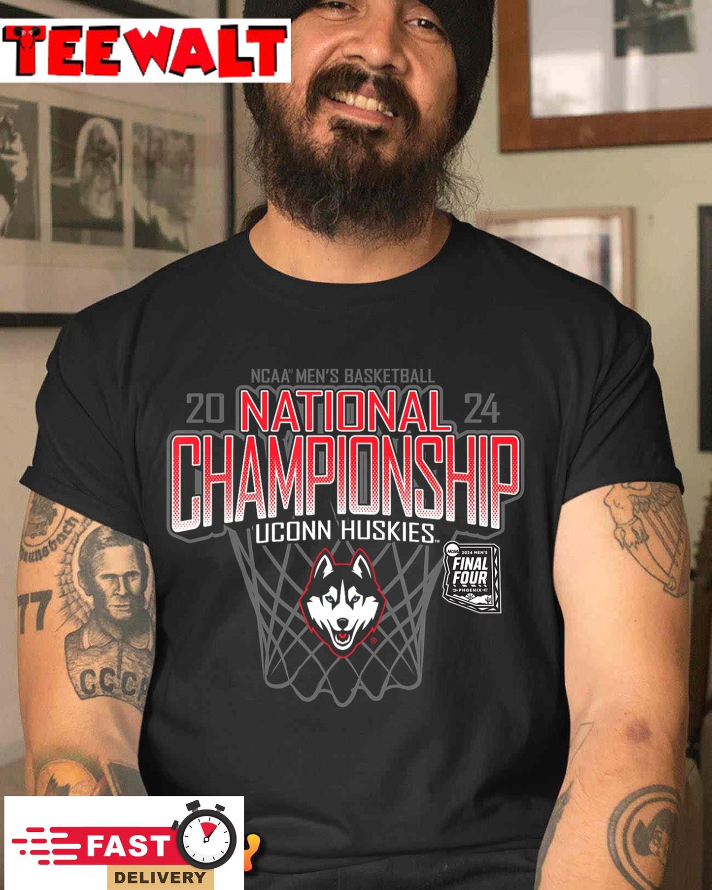 Connecticut Huskies National Championship 2024 Basketball T-Shirt