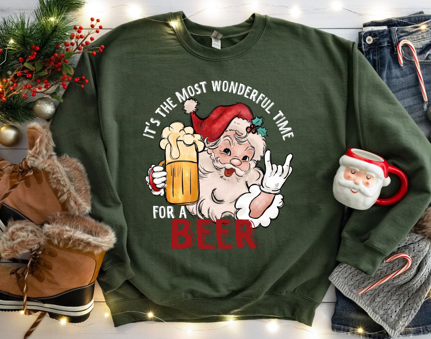 Christmas Beer Squad Santa Shirt