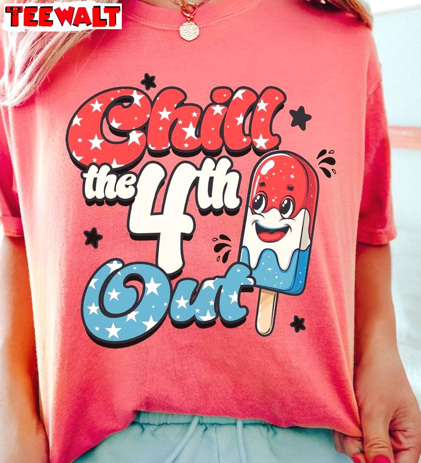 Chill The 4th Out Cool Design Shirt, Limited Fourth Of July Short Sleeve Long Sleeve