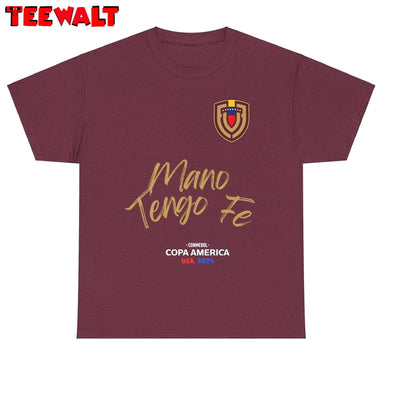 Cool Design Mano Tengo Fe Shirt, Limited Jersey Venezuela Youth Long Sleeve Tee Tops